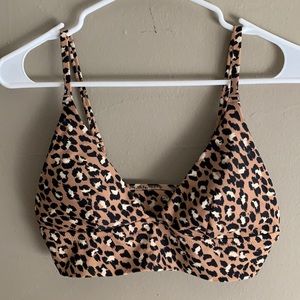 Cheetah print bikini top